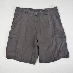 Tommy Bahama Relax Cargo Shorts Mens 38 Brown Tencel Cotton Blend Solid